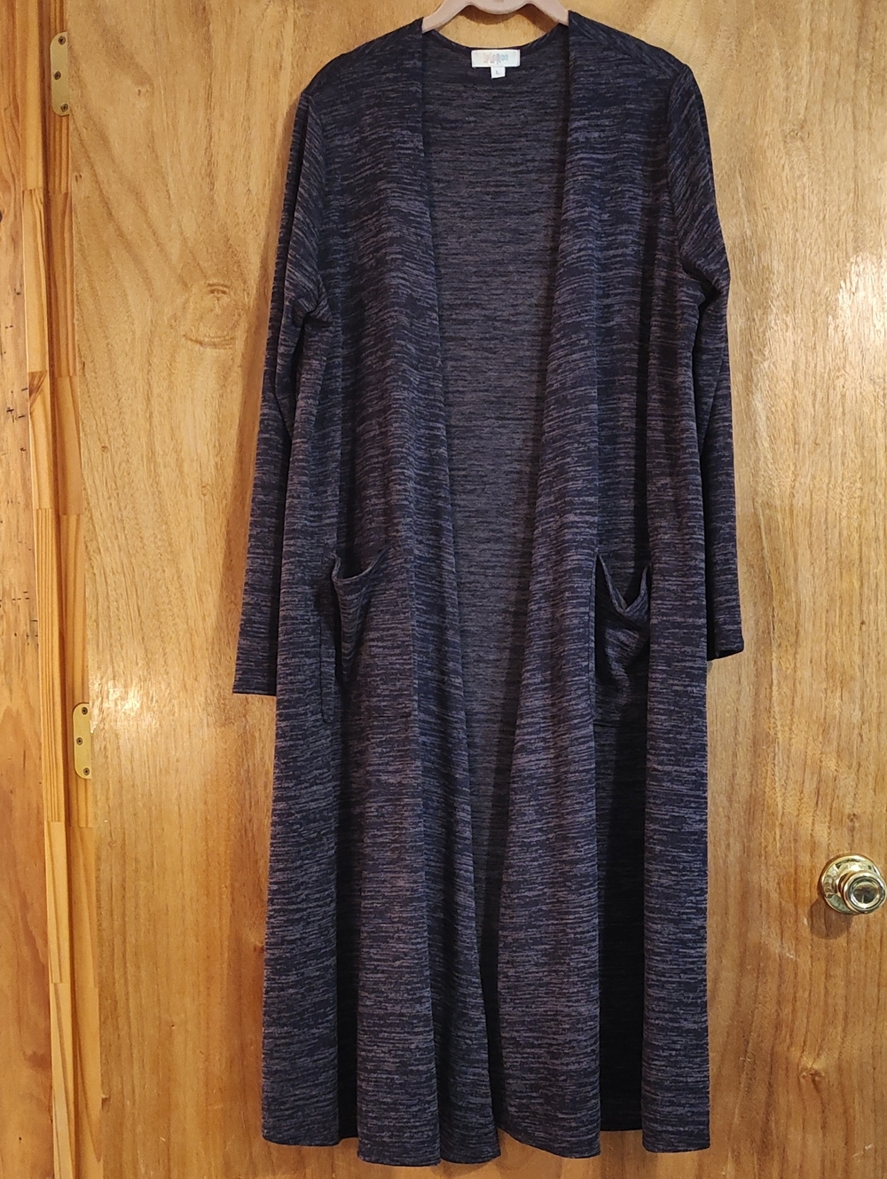 LuLaRoe Sarah Duster Overlay Purple Long Sleeve Pockets Flowy Boho Cardigan Lrg